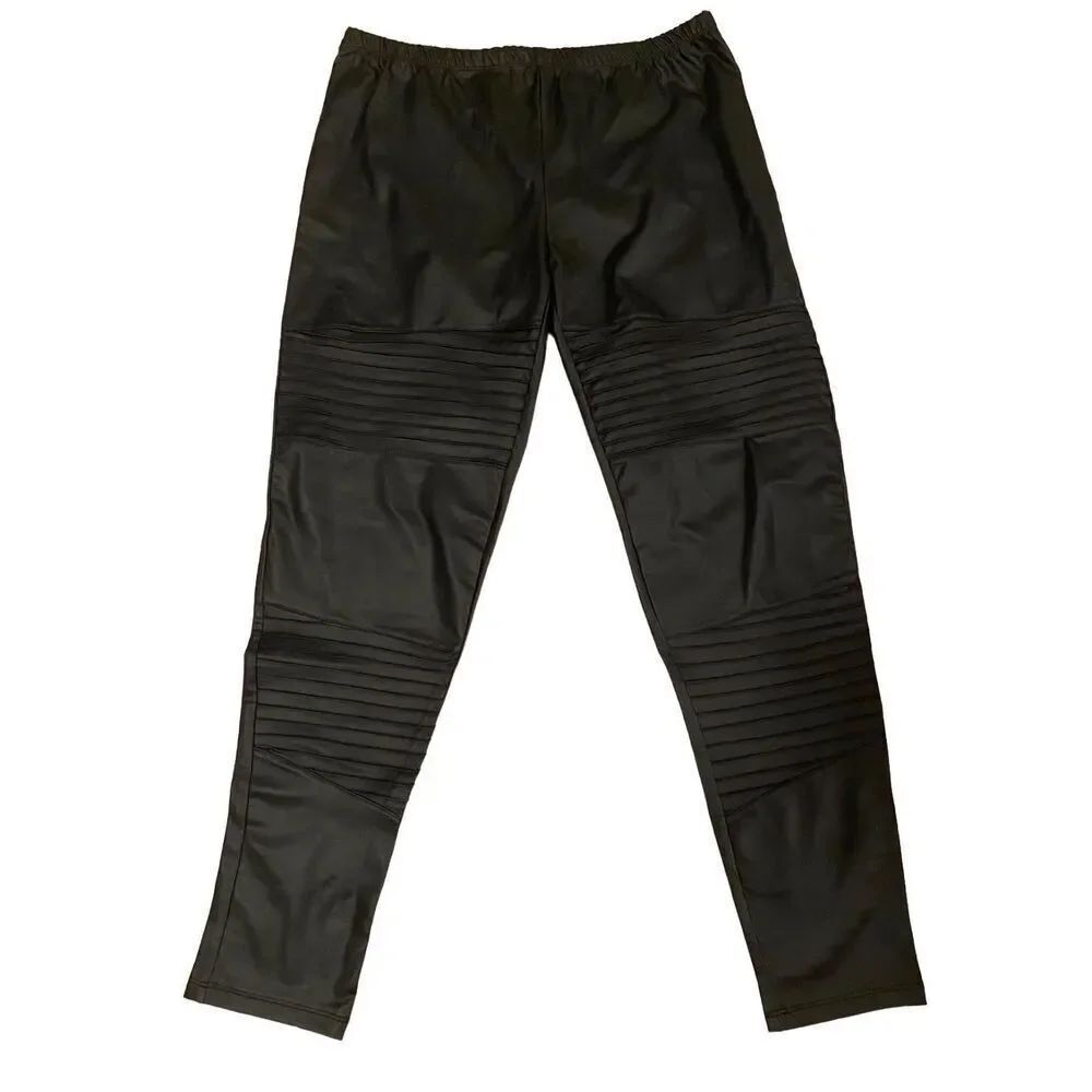 No Comment Pleather Leggings Faux Leather Festivals Rave Party